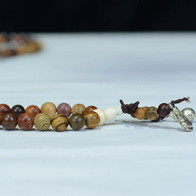 FREE Today: Calm Energy and Harmony 108 Beads Multi-Tone Natural Wood Mala