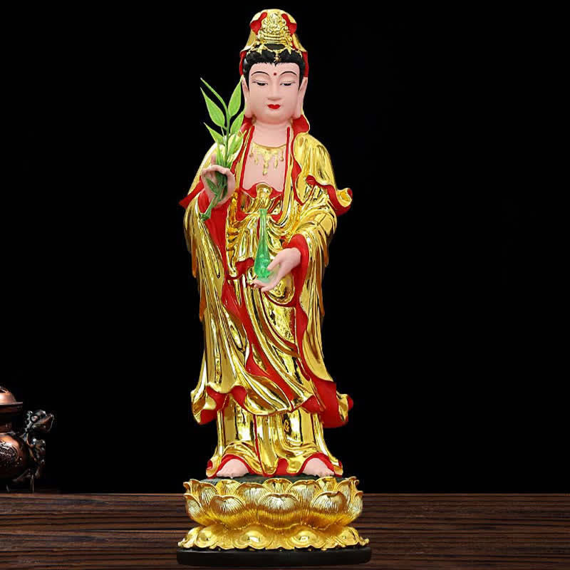 Buddha Stones Chenrezig Bodhisattva Avalokitesvara Figurine Harmony Resin Statue Home Decoration