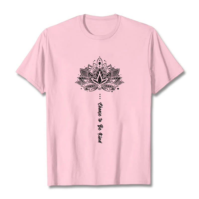 Buddha Stones Choose To Be Kind Geometric Flower Tee T-shirt