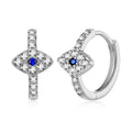 Buddha Stones 925 Sterling Silver Evil Eye Symbol Blessing Stud Earrings