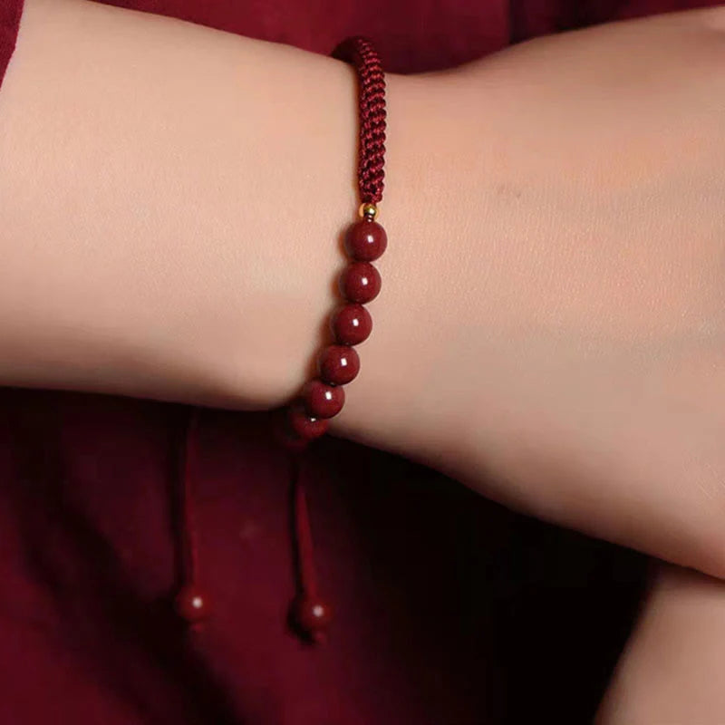 Buddha Stones Natural Cinnabar King Kong Knot Blessing String Bracelet (Extra 35% Off | USE CODE: FS35)