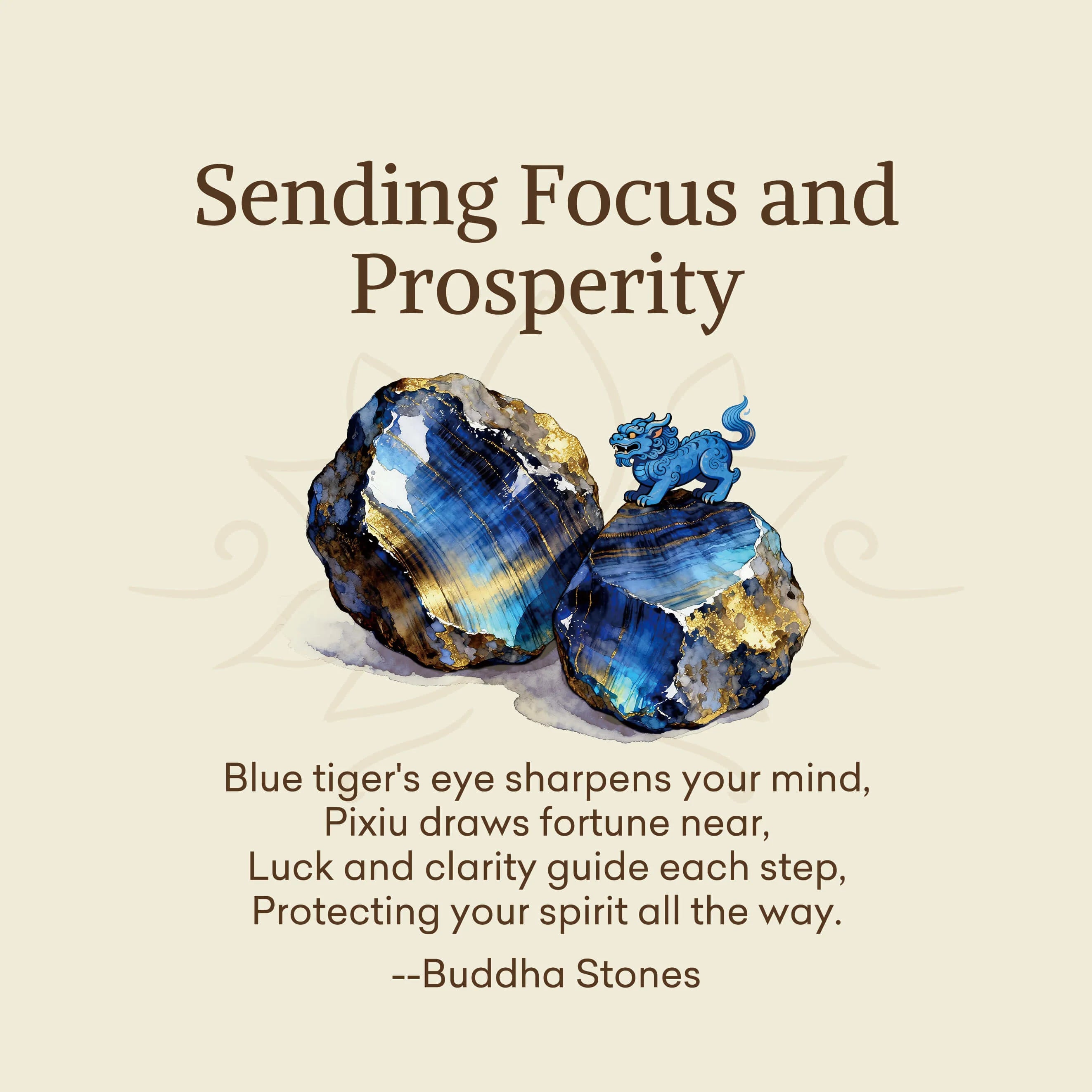 Buddha Stones Sending Focus and Prosperity Tiger Eye Pixiu Bracelet Includes Gift Message Card