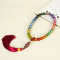 Buddha Stones Ebony Lacquer Craft Gourd Bead Tassel Blessing Bracelet