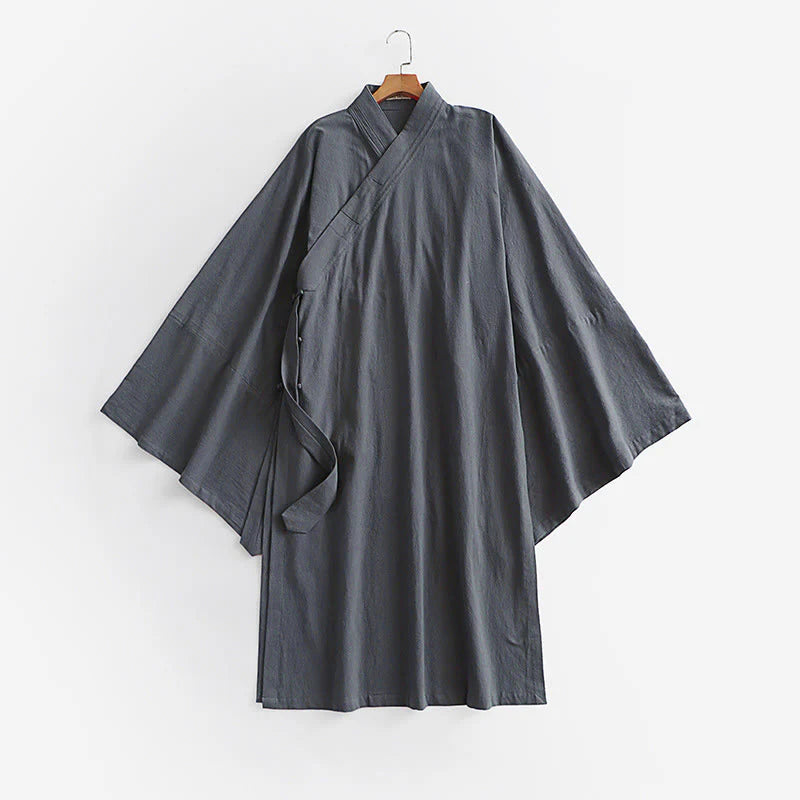 Buddha Stones Wudang Traditional Tai Chi Ceremony Long Wide Sleeve Men's Taoist Long Robe