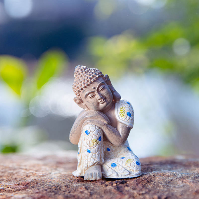 Buddha Stones Meditating Zen Buddha Serenity Resin Statue Figurine Home Decoration