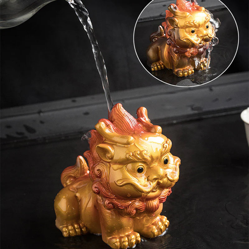 Buddha Stones Color Changing Small PiXiu Resin Tea Pet Wealth Home Figurine Decoration