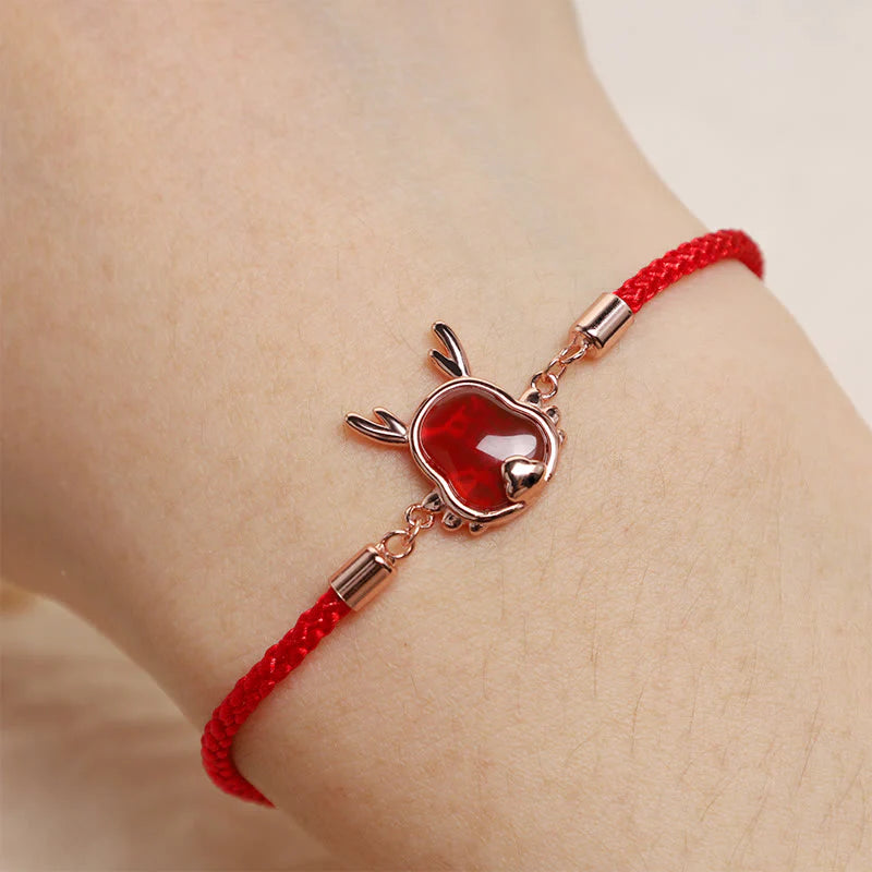 âââA Flash Sale- Buddha Stones 925 Sterling Silver Year of the Dragon Natural Red Agate Dragon Attract Fortune Fu Character Strength Bracelet Necklace Pendant Earrings