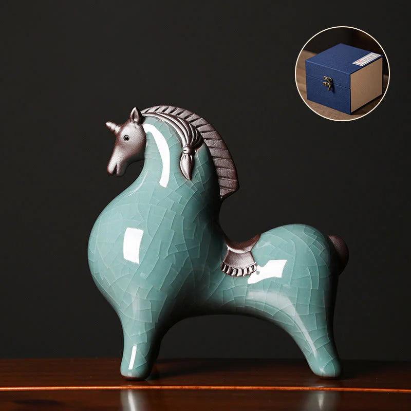 Buddha Stones Year Of The Horse Ceramics Freedom Desktop Home Decoration