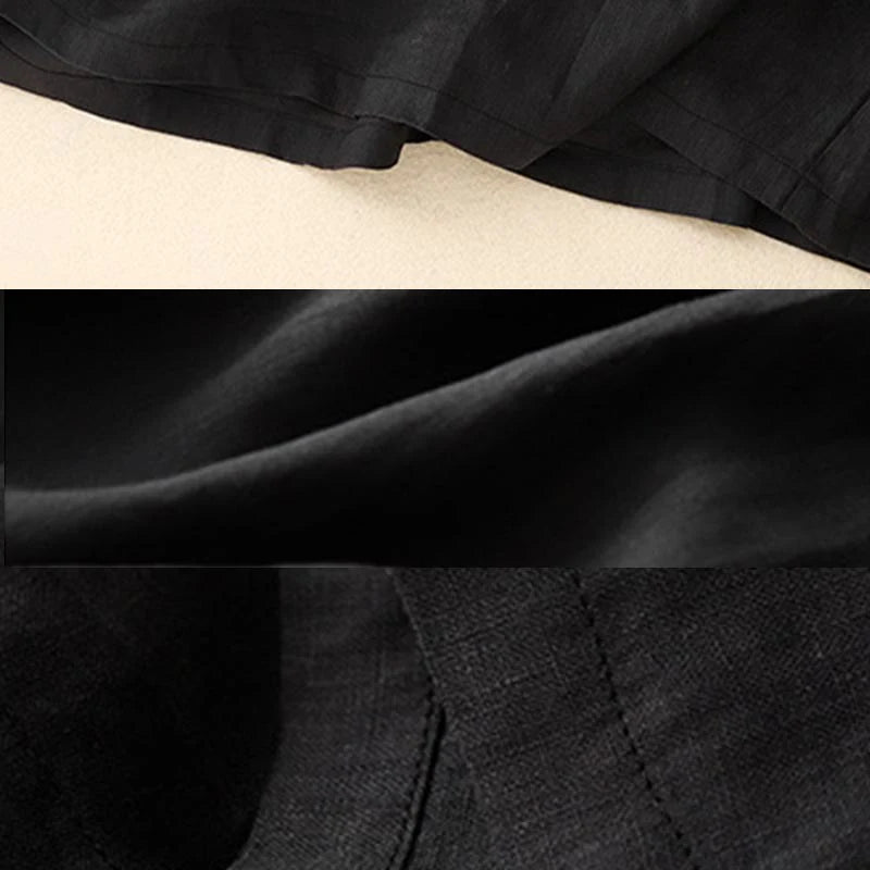 Buddha Stones Casual Short Sleeve Bowknot Tie Straps Women's Midi Dress With Pockets