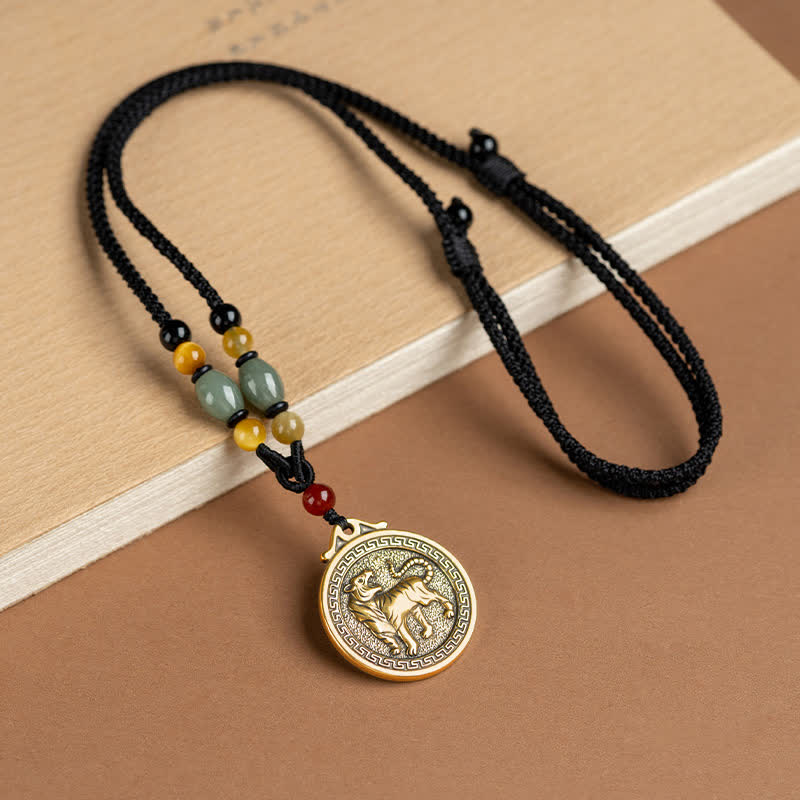 12 Chinese Zodiac Blessing Wealth Fortune Necklace Pendant