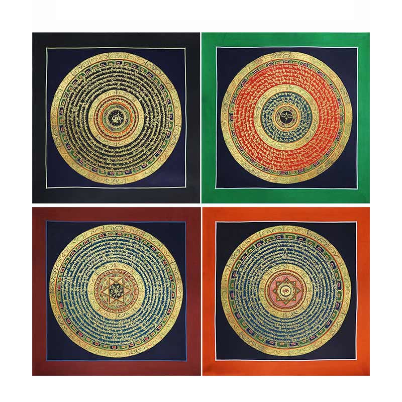 Buddha Stones Tibetan Handmade Thangka Painting Spiritual Blessing Blind Box Random Color Pattern