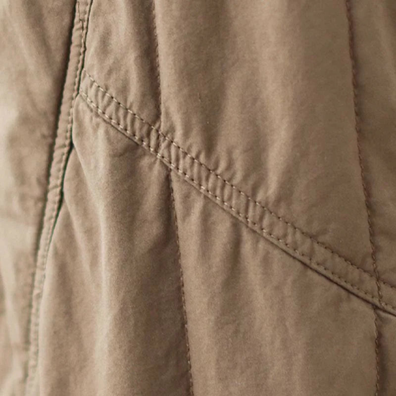 Buddha Stones Winter Plain High Waist Cotton Women's Harem Thermal Elastic Waist Pants With Pockets