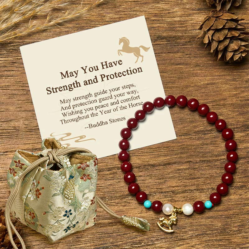 Buddha Stones May You Have Strength and Protection Year of the Horse Includes Gift Message Card