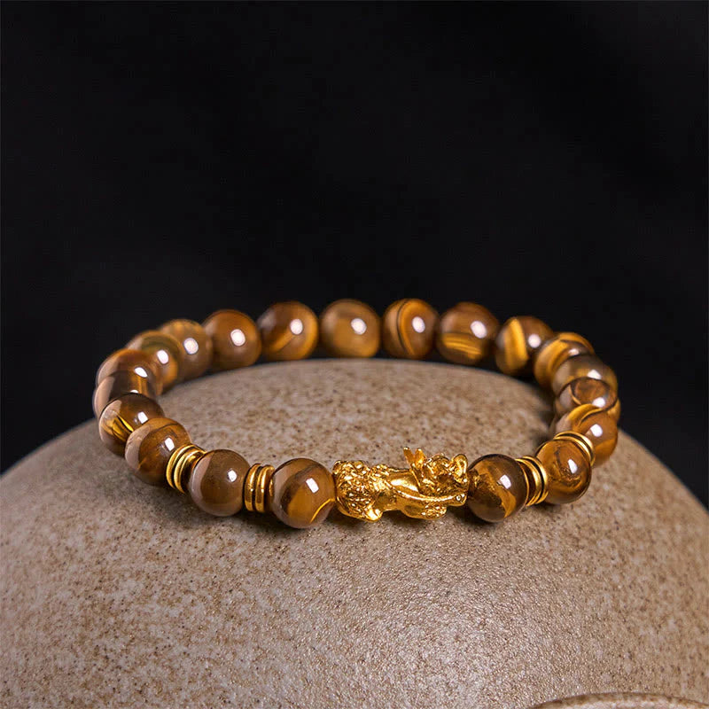 FREE Today: Wealth and Courage Various Color Tiger Eye Beads Pixiu Bracelet