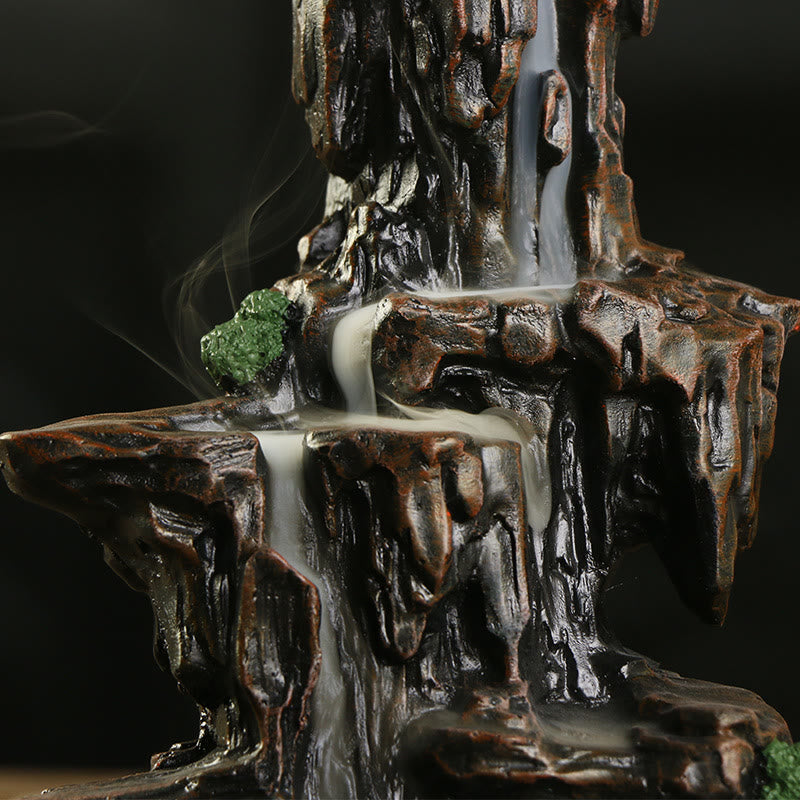 Buddha Stones Waterfall Backflow Incense Burner Mountain Tower Incense Holders