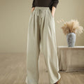 Buddha Stones Casual Straight-leg Women's Cotton Pants With Pockets