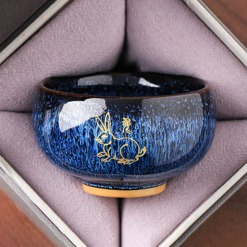 Buddha Stones Chinese Zodiac Year Of The Horse Ceramic Teacup Kung Fu Tea Cup 135ml