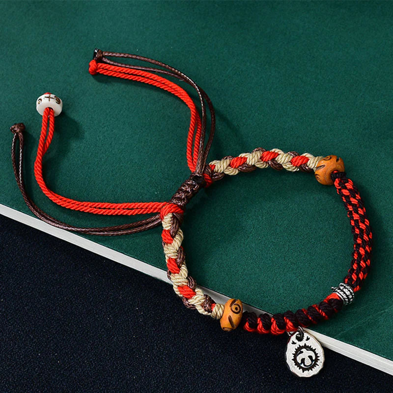 Buddha Stones Tibetan Hand-woven Garuda String Luck Bracelet