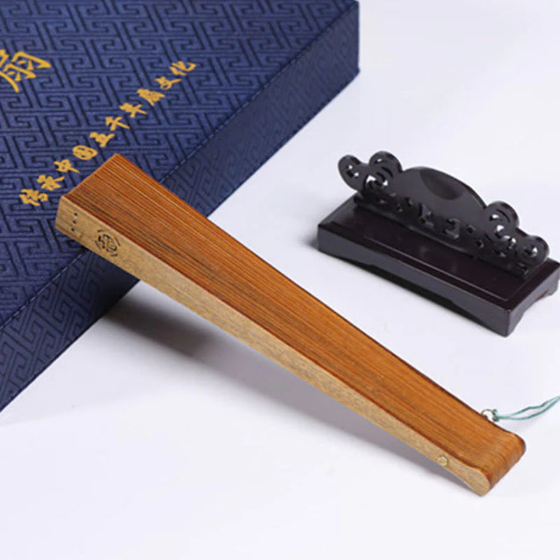 Buddha Stones Crane Peacock Chang'e Moon Engraved Pattern Handheld Small Leaf Red Sandalwood Folding Fan (Extra 30% Off | USE CODE: FS30)
