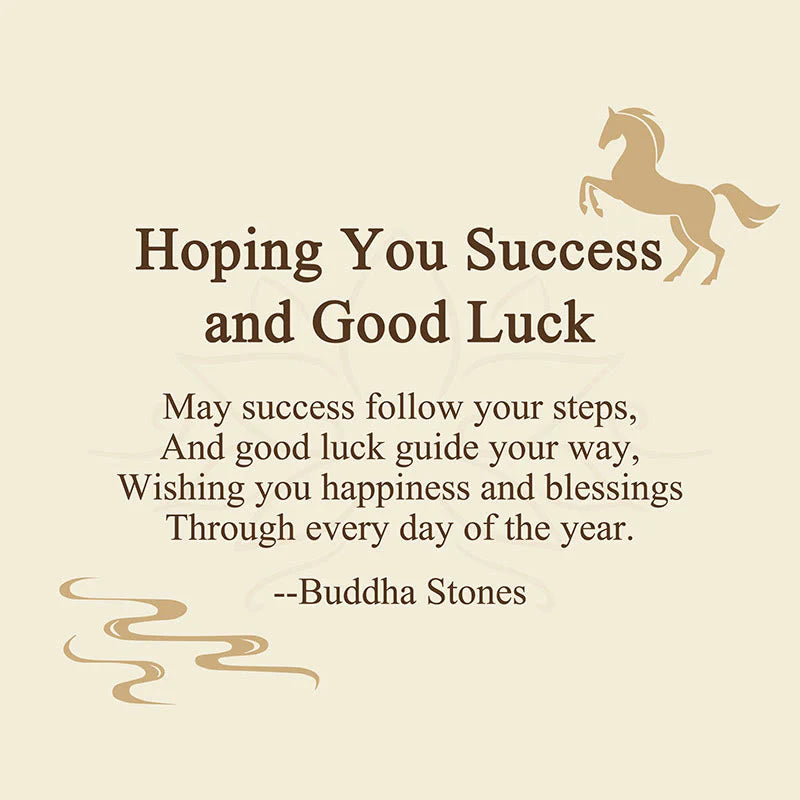 Buddha Stones Hoping You Success and Good Luck Year Of The Horse Ingot Get Rich Fast Mini Liuli Crystal Decoration Includes Gift Message Card
