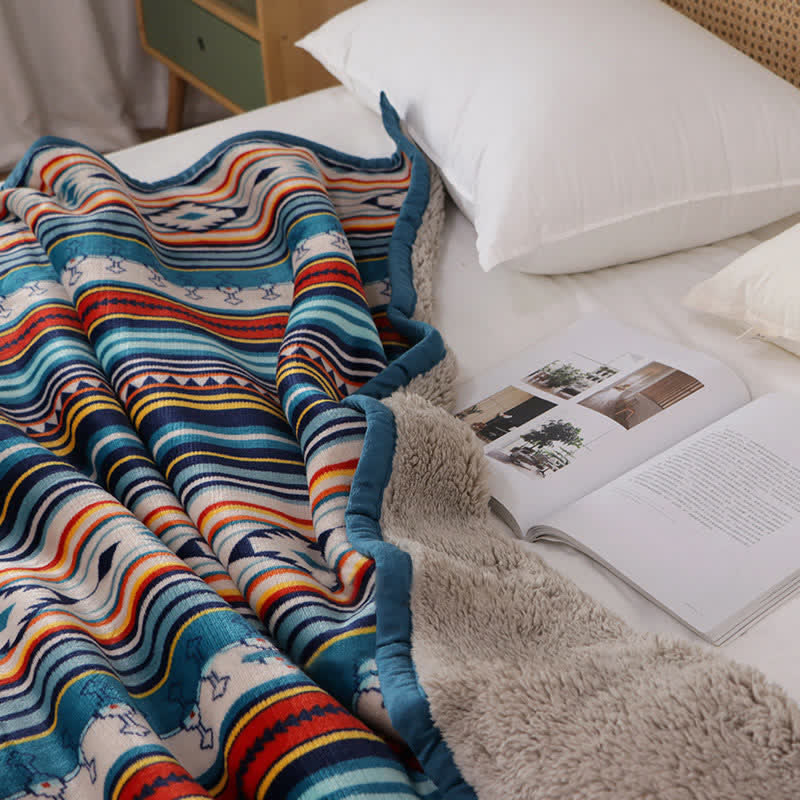 Buddha Stones Geometric Warm Soft Bed Throw Blanket