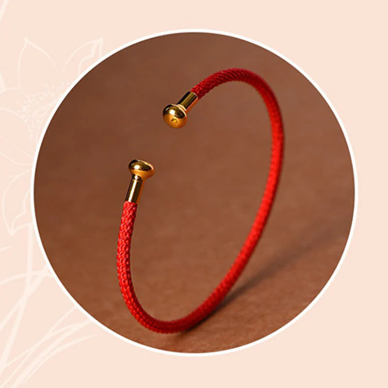 Buddha Stones Simple Design Handmade Luck Braid String Cuff Bracelet