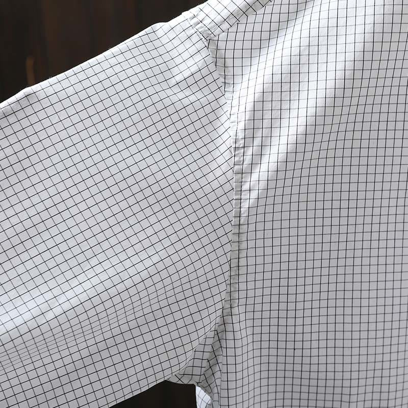 Buddha Stones Plaid Contrasting Buttons Down Long Sleeve Women's Cotton Shirt