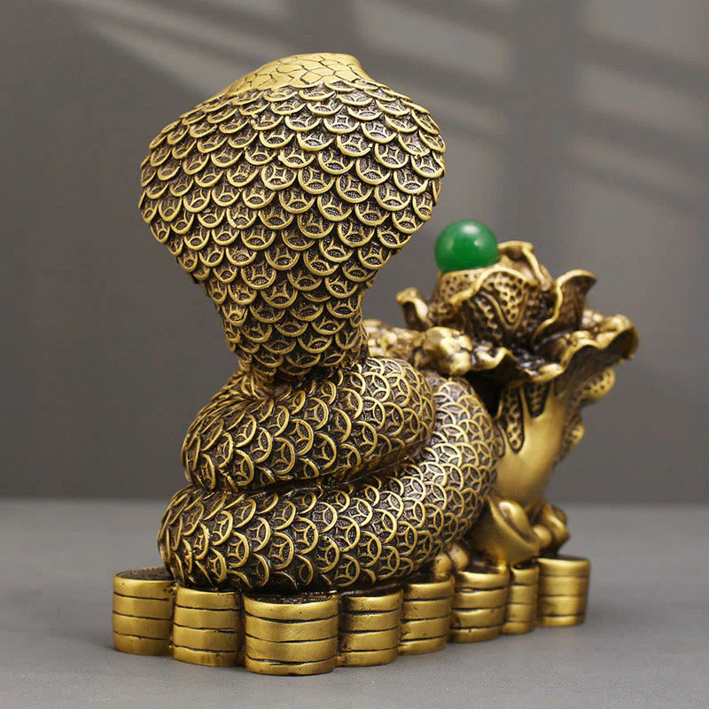 Buddha Stones Year Of The Snake Copper Coins Ingots Cabbage Brass Statue Home Decoration (Extra 30% Off | USE CODE: FS30)