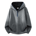 Buddha Stones Fall Winter Zipper Design Fleece Lined Long Sleeve Cotton Men's Hoodie