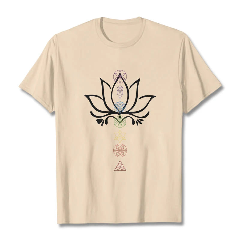 Buddha Stones Lotus Sacred Geometry Tee T-shirt