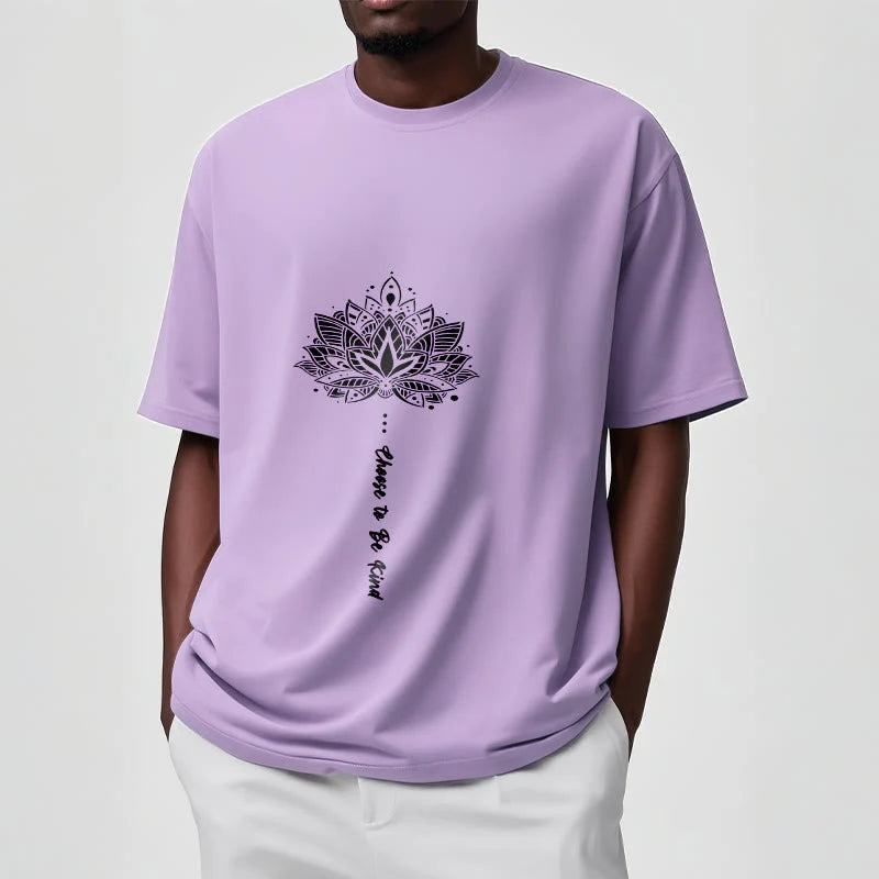 Buddha Stones Choose To Be Kind Geometric Flower Tee T-shirt