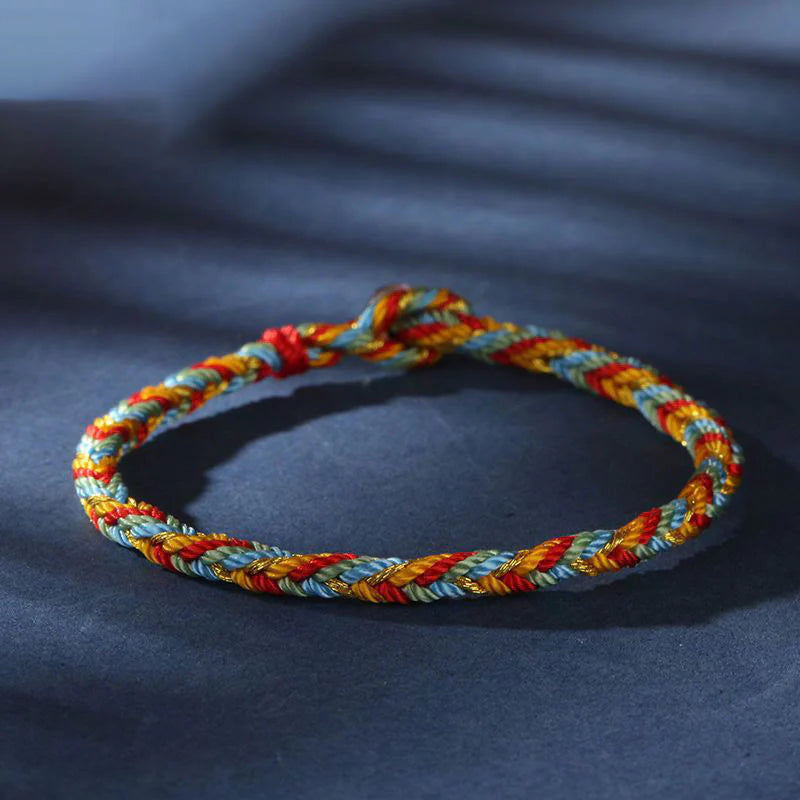 Buddha Stones May you be safe and sound all year round Lucky Multicolored Bracelet
