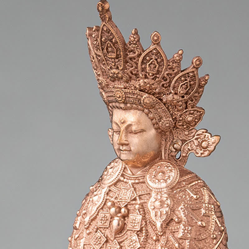 Buddha Stones Shakyamuni Figurine Compassion Handmade Copper Statue Decoration