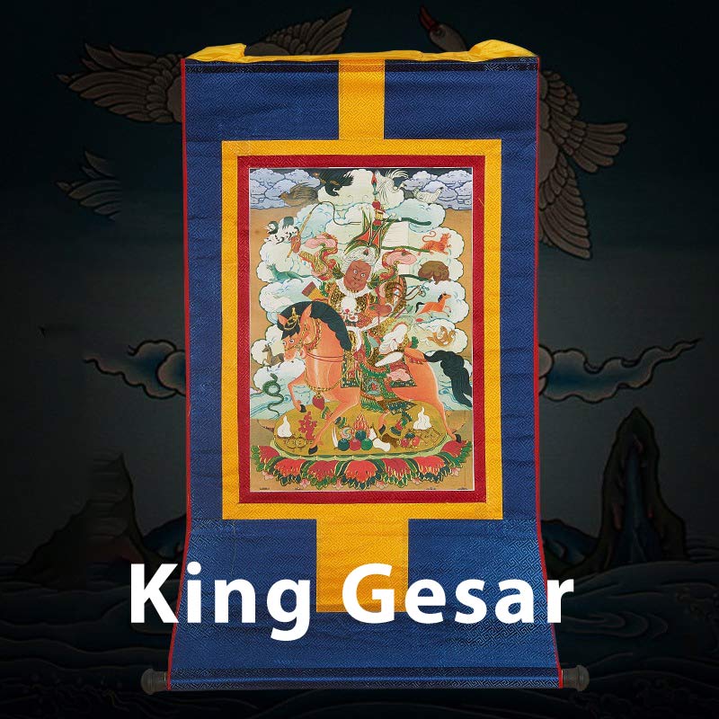 Buddha Stones Tibetan Framed Thangka Blessing Protection Decoration (Extra 30% Off | USE CODE: FS30)