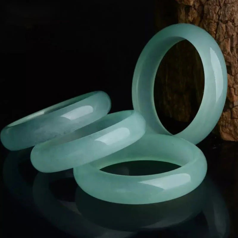 Buddha Stones Natural Jade Luck Healing Prosperity Bangle Bracelet