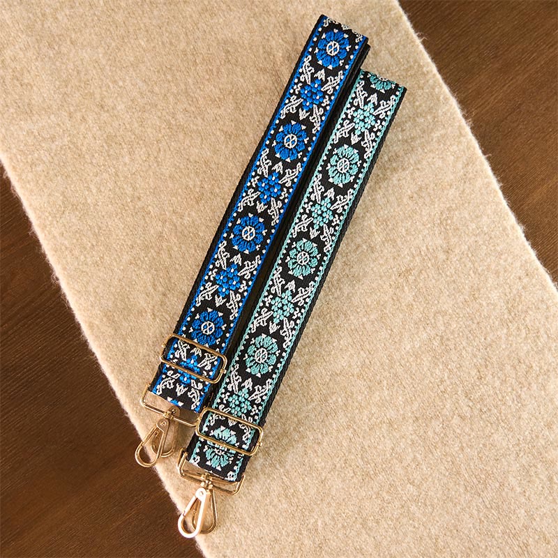 Buddha Stones Bohemian Round Flower Geometric Embroidery Adjustable Handbags Crossbody Shoulder Bag Purse Straps Replacement