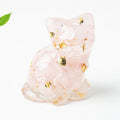 Buddha Stones Sitting Cat  Resin Gravel Pink Crystal Citrine White Crystal Lapis Lazuli Soothing Desktop Decoration