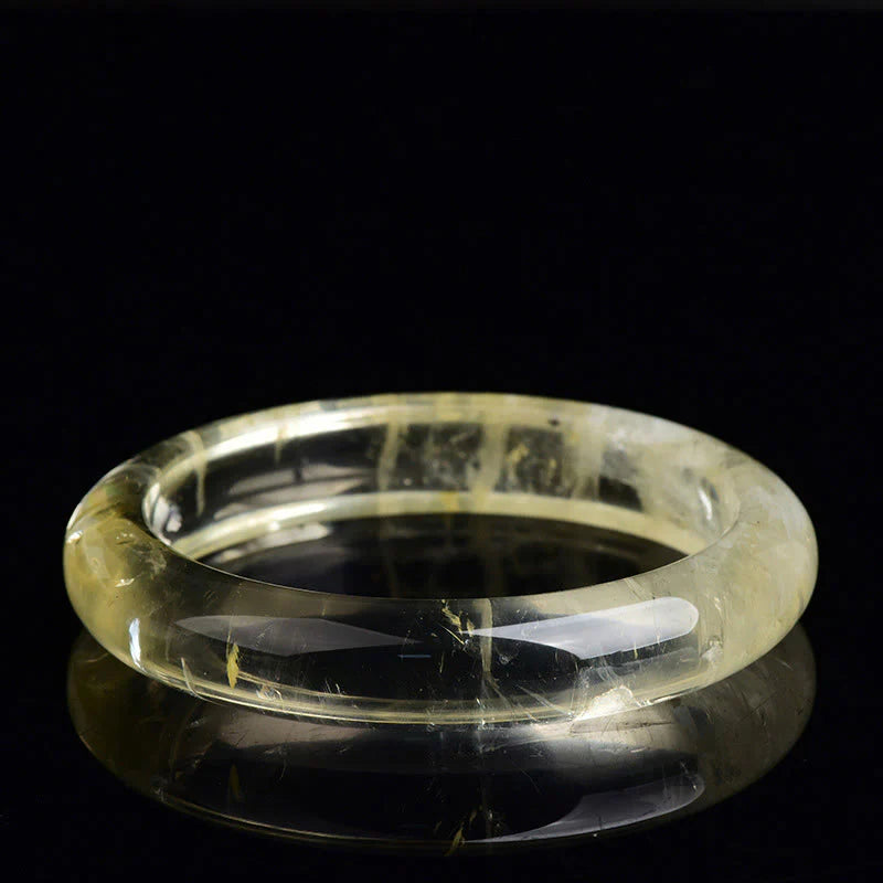 Buddha Stones Natural Citrine Quartz Prosperity Cuff Bangle Bracelet