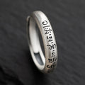 Buddha Stones 990 Sterling Silver Six True Words Om Mani Padme Hum Love Peace Ring (Extra 35% Off | USE CODE: FS35)