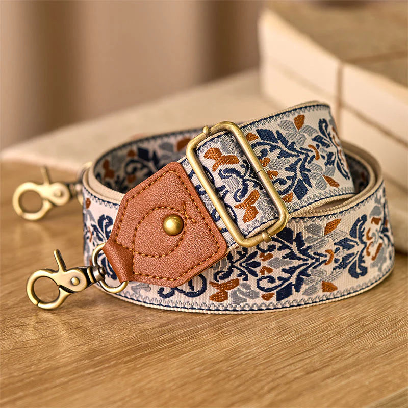 Buddha Stones Flower Geometric Embroidery Adjustable Handbags Crossbody Shoulder Bag Straps Replacement