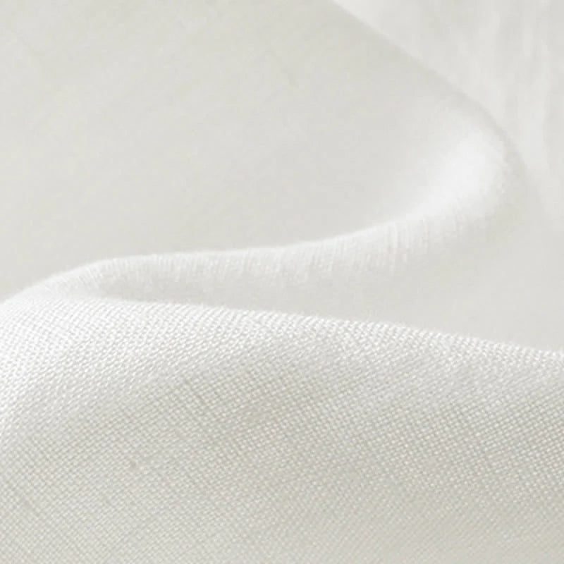 Buddha Stones Spring Plain Buttons Design V-Neck Long Sleeve Women's Cotton Linen Shirt