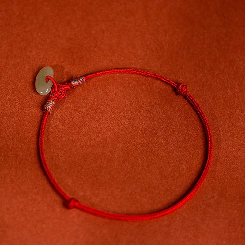 Buddha Stones Red String Plaited Jade Protection Adjustable Cats Dogs Pet Collar
