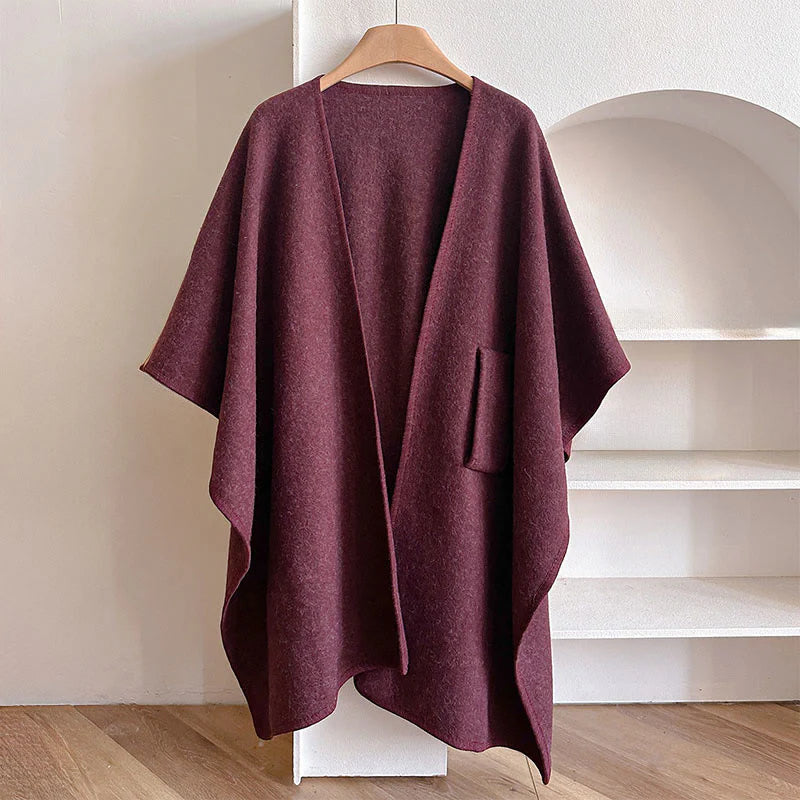 Buddha Stones Winter Solid Color Warm Cozy Split Scarf Shawl