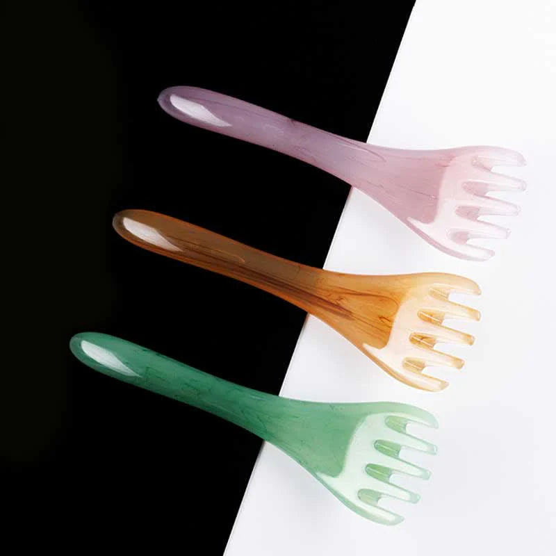 Resin Gua Sha Massage Comb Tool Set