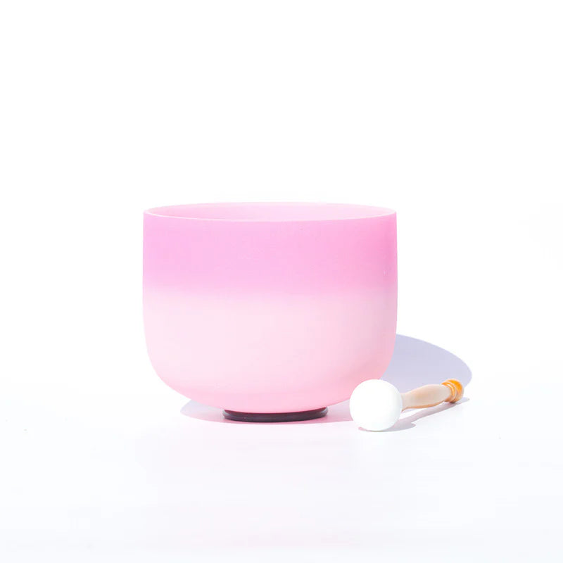 Buddha Stones Tibetan Crystal Sound Bowl Candy Color Handcrafted for Yoga and Mindfulness Meditation Singing Bowl