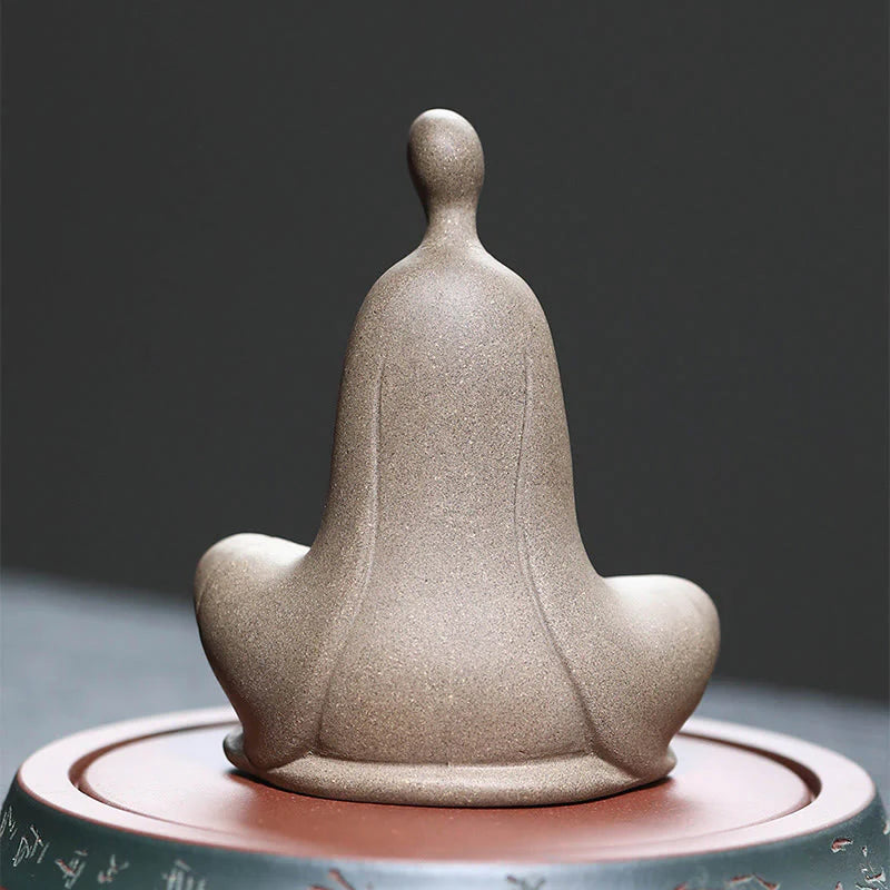 Buddha Stones Formless Buddha Prayering Ceramic Statue Zen Home Decoration 5*2.5*5.3cm