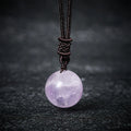 Buddha Stones Amethyst Yellow Agate Various Agate Pink Crystal Lazurite Lapis Lazuli Balance Necklace Pendant