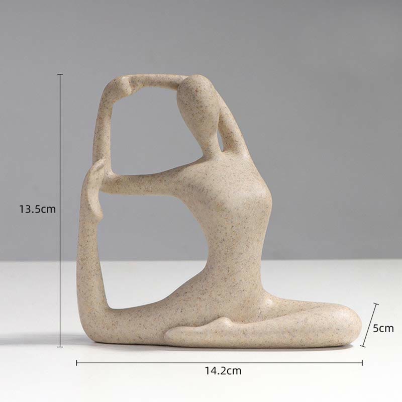 Buddha Stones Abstract Yoga Meditating Exercise Resin Spiritual Figurine Sculpture Desk Decoration