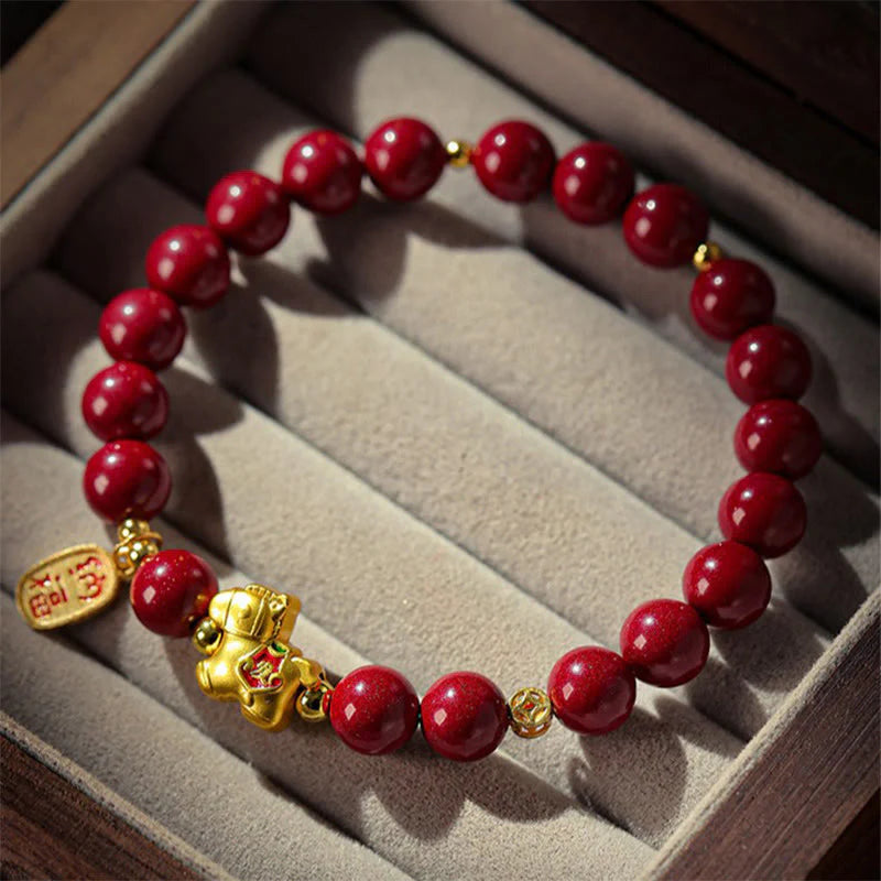 Buddha Stones Year Of The Horse Cinnabar Blessing Bracelet
