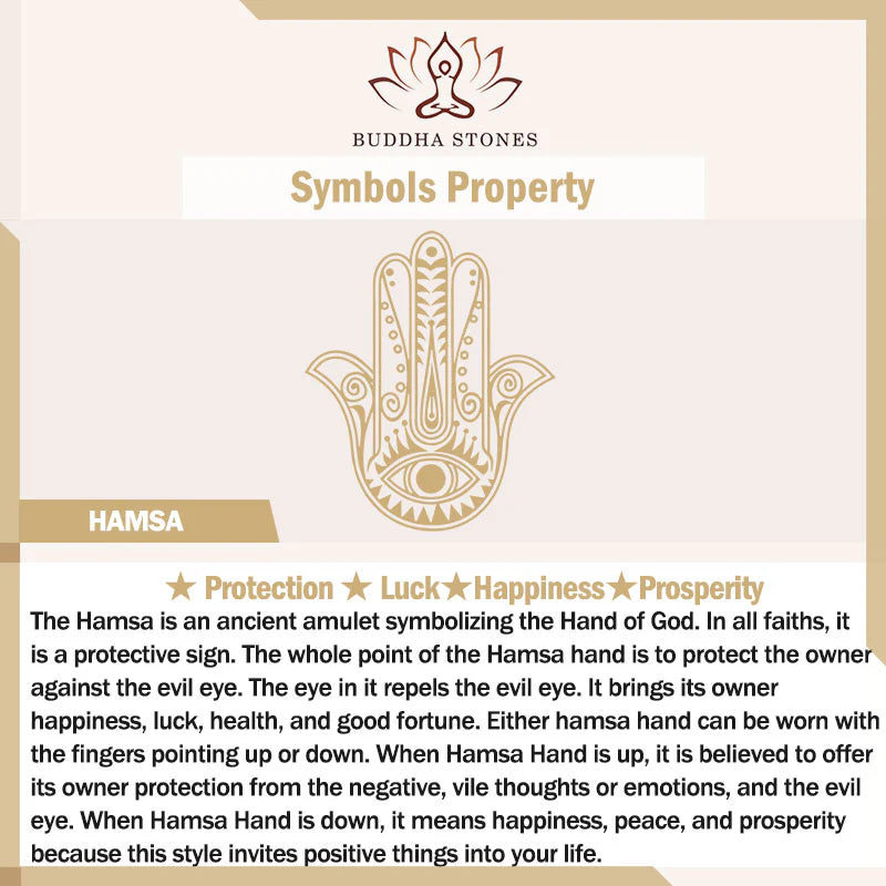 Buddha Stones Evil Eye Hamsa Symbol Blessing Luck Chain Necklace Pendant (Extra 35% Off | USE CODE: FS35)